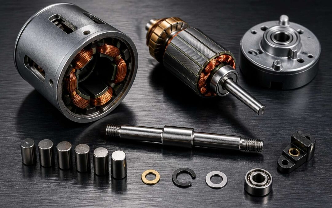 Electric motors small in size, big in efficiency for compact devices.